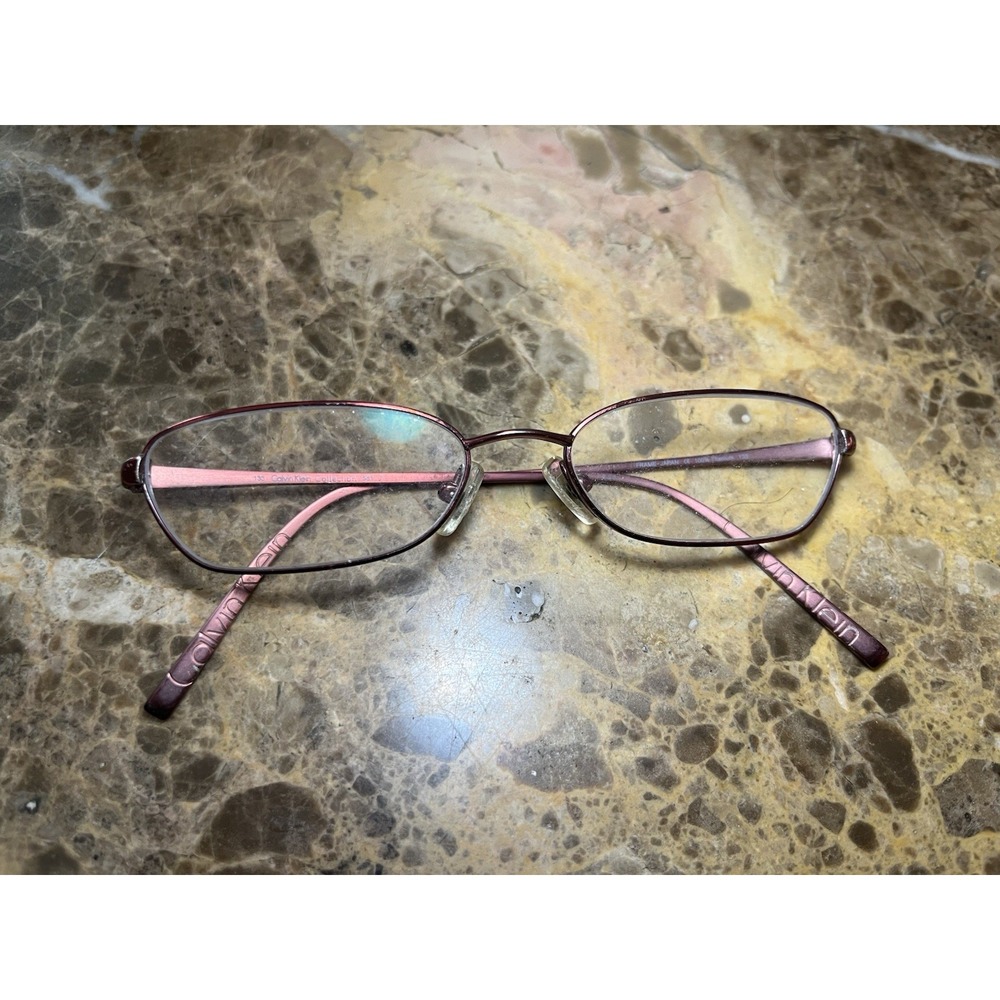 Calvin Klein 100% Titanium Japan Eyeglasses Frames 581 7 Shiny Pink  50-16-135